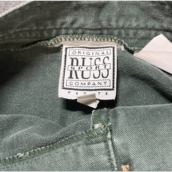 Vintage Russ Sport Company Green Pleated Cotton Pants Women’s High Rise 100% cot - Picture 6 of 8